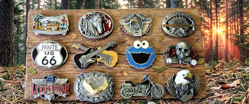 Buckles, Gürtelschnallen zum Wechseln mit Motiv